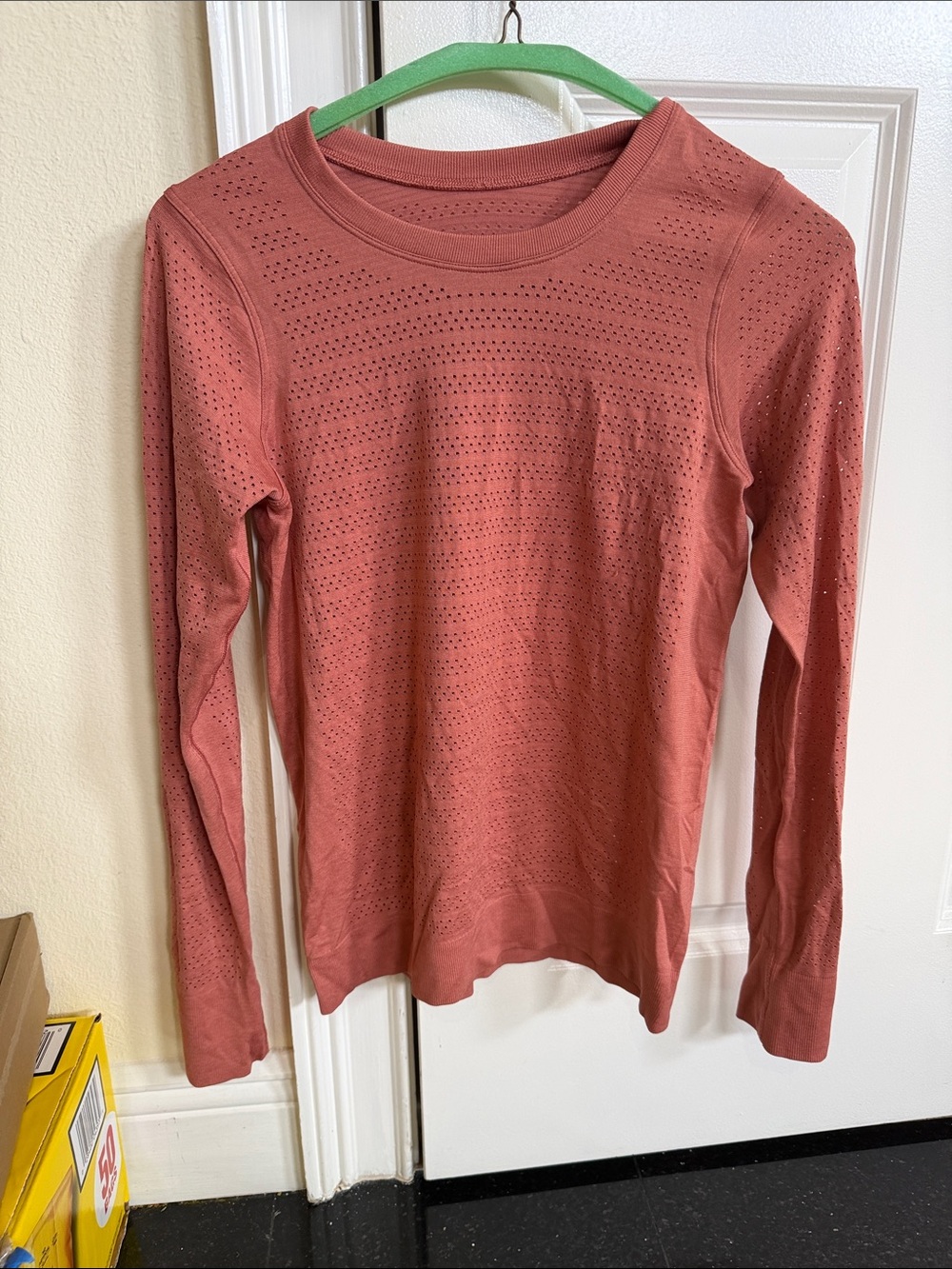 lululemon athletica Long Sleeve Perforated Crewneck Top - Rose